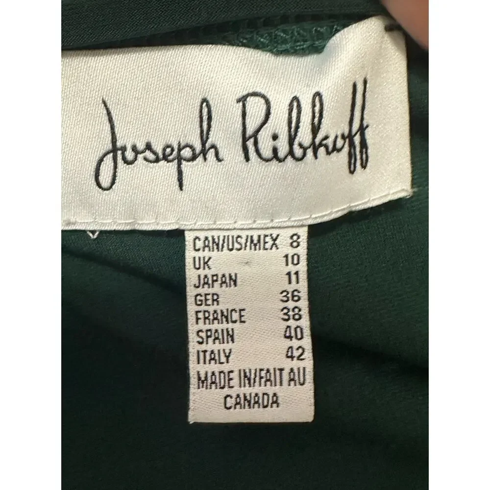 Joseph Ribkoff green 3/4 sleeves asymmetric tunic blouse size 8 - Picture 3 of 11